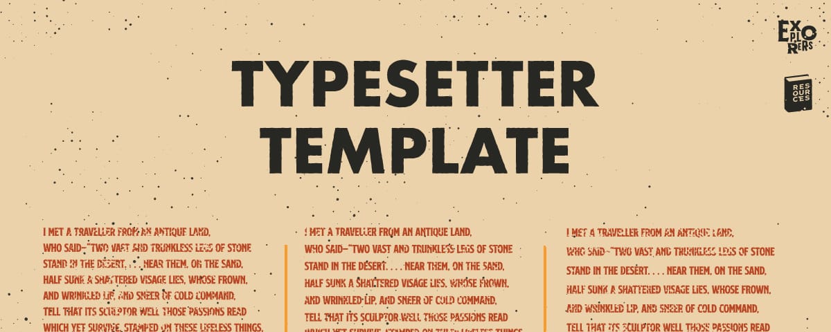 Typesetter Template Tool